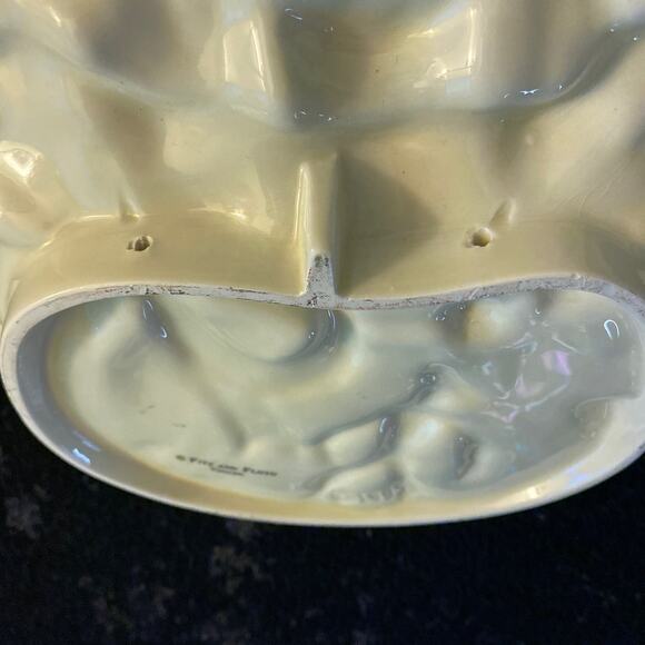 VINTAGE 1995 Fitz & Floyd Santa Bag Plate Decorative Piece Canape Dish - Picture 4 of 7